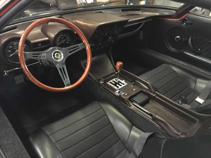 Lamborghini Miura vintage car interior restoration