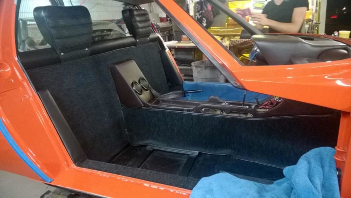 Lamborghini Miura vintage car interior restoration