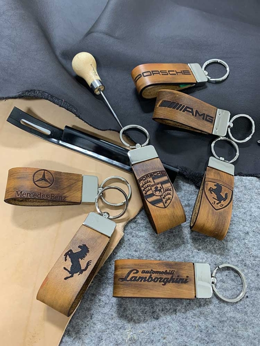 customized leather keyrings
